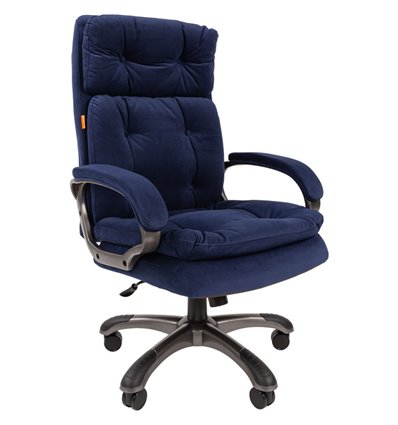 Кресло CHAIRMAN 442 ткань E-34 синий для руководителя