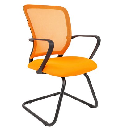 Кресло CHAIRMAN 698 V TW-66 оранжевый для посетителя, сетка/ткань