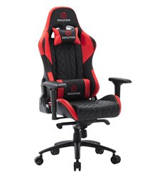 Кресло компьютерное EVOLUTION RACER M, экокожа, цвет черный/красный фото 1