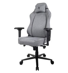 Эргономичное кресло для руководителя Arozzi Primo Woven Fabric - Grey - Black logo, ткань, цвет черный фото 1