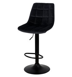 Барный стул Лион WX-2821 черный, велюр фото 1