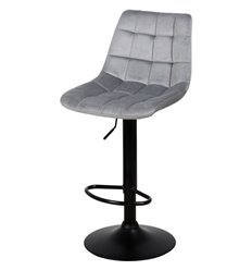 Барный стул Лион WX-2821 серый, велюр фото 1