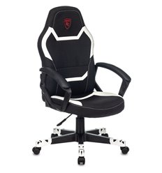 Игровое кресло Zombie 10 WHITE, экокожа/ткань, цвет черный/белый, фото 1
