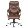 Кресло PARTCOM Колорадо хром для руководителя,цвет коричневый, усиленное до 250 кг фото 2