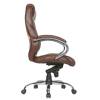 Кресло PARTCOM Колорадо хром для руководителя,цвет коричневый, усиленное до 250 кг фото 3