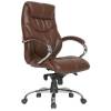 Кресло PARTCOM Колорадо хром для руководителя,цвет коричневый, усиленное до 250 кг фото 1