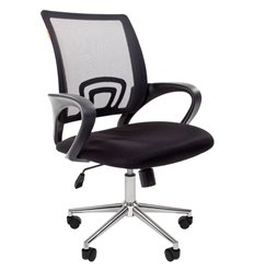Кресло CHAIRMAN 696 CHROME/BLACK для оператора, сетка/ткань, цвет черный