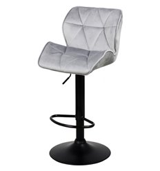 Барный стул Кристалл WX-2583 светло-серый, велюр фото 1