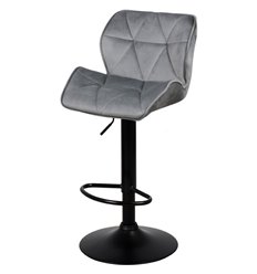 Барный стул Кристалл WX-2583 серый, велюр фото 1