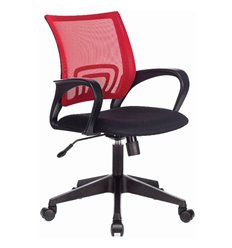 Офисное кресло Бюрократ CH-695N/R/TW-11, цвет красный/черный, спинка сетка фото 1