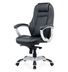 Офисное кресло Good-Kresla Bruny Black, экокожа, цвет черный фото 1
