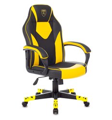 Офисное кресло Zombie GAME 17 YELL, ткань/экокожа, цвет черный/желтый фото 1