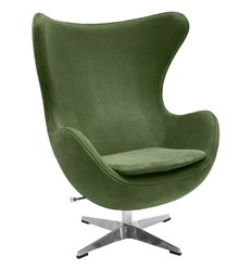 Офисное кресло EGG CHAIR зеленый, искусственная замша фото 1