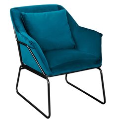 Дизайнерское кресло ALEX тёмно-бирюзовый велюр, фото 1