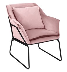 Дизайнерское кресло ALEX пудровый велюр, фото 1