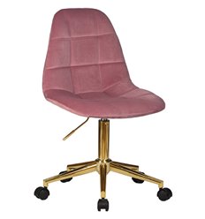 Офисное кресло DOBRIN Monty Gold LM-9800-Gold розовый велюр фото 1