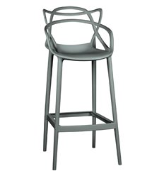 Барный стул DOBRIN Masters Bar LMZL-PP601C темно-серый, пластиковый фото 1