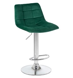 Барный стул DOBRIN Tailor LM-5017 зеленый велюр, основание хром фото 1