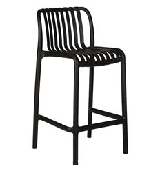 Полубарный стул DOBRIN Chloe LMZL-PP777-1 черный, пластиковый фото 1