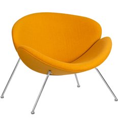 Офисное кресло DOBRIN Emily LMO-72 желтая ткань, ножки хром фото 1