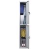 Шкаф металлический для одежды BRABIX LK 12-30, УСИЛЕННЫЙ, 2 секции, 1830х300х500 мм, 18 кг фото 3