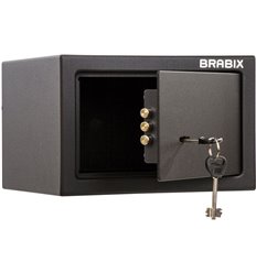 Сейф мебельный BRABIX SF-170KL, 170х260х230 мм, ключевой замок, черный