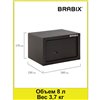 Сейф мебельный BRABIX SF-170KL, 170х260х230 мм, ключевой замок, черный фото 7