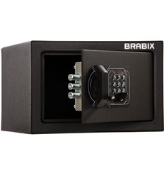 Сейф мебельный BRABIX SF-170EL, 170х260х230 мм, электронный замок, черный