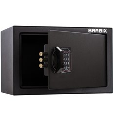 Сейф мебельный BRABIX SF-200EL, 200х310х200 мм, электронный замок, черный