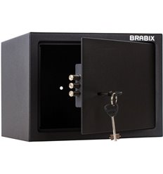 Сейф мебельный BRABIX SF-230KL, 230х310х250 мм, ключевой замок, черный