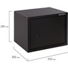 Сейф мебельный BRABIX SF-280KL, 280х350х300 мм, ключевой замок, черный фото 4