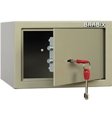 Сейф мебельный BRABIX D-18m, 180х270х236 мм, 5 кг, ключевой замок, крепление к стене