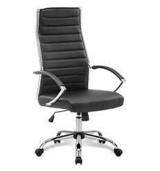 Офисное кресло BRABIX Style EX-528, хром, экокожа, черное фото 1