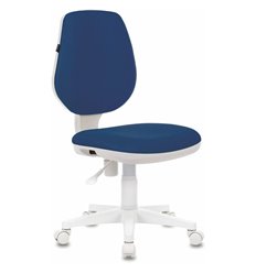 Офисное кресло BRABIX Fancy MG-201W, без подлокотников, пластик белый, ткань, синее фото 1