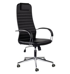 Офисное кресло BRABIX Premium Pilot EX-610 CH, хром, экокожа, черное фото 1