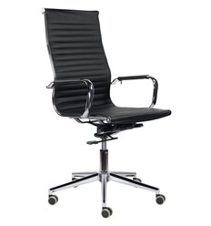 Офисное кресло BRABIX Premium Intense EX-531, хром, экокожа, черное фото 1