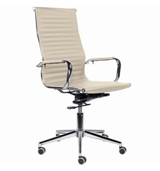 Офисное кресло BRABIX Premium Intense EX-531, хром, экокожа, бежевое фото 1