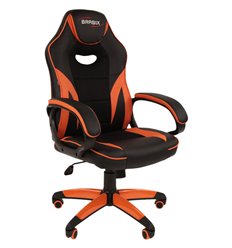 Игровое кресло BRABIX Accent GM-161, ткань/экокожа, черное/оранжевое, фото 1