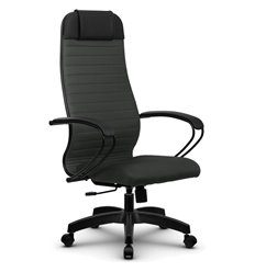 Эргономичное кресло для руководителя Метта B 1b 21/К130 (Комплект 21) темно-серый, ткань, крестовина пластик фото 1