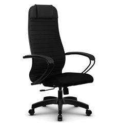 Ортопедическое кресло руководителя Метта B 1b 21/К130 (Комплект 21) черный, ткань, крестовина пластик фото 1