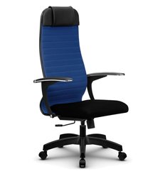 Кресло для руководителя Метта B 1b 21/U158 (Комплект 22) синий, ткань, крестовина пластик фото 1