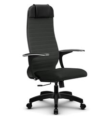 Эргономичное кресло для руководителя Метта B 1b 21/U158 (Комплект 22) темно-серый, ткань, крестовина пластик фото 1