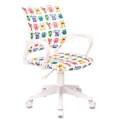 Офисное кресло Бюрократ BUROKIDS 1 W-MONSTER, белый пластик, цвет белый монстры фото 1