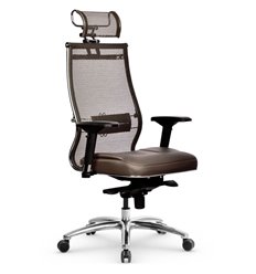 Кресло для руководителя Samurai SL-3.05 MPES светло-коричневый, сетчатая спинка фото 1
