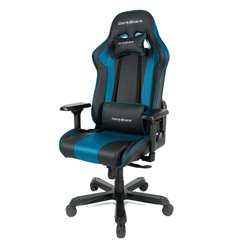 Игровое кресло DXRacer OH/K99/NB King Series, экокожа, цвет черный/синий, фото 1