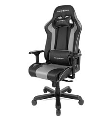 Игровое кресло DXRacer OH/K99/NG King Series, экокожа, цвет черный/серый, фото 1
