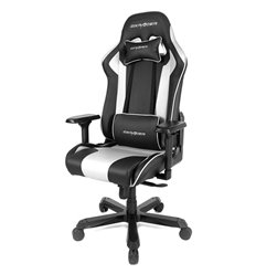 Игровое кресло DXRacer OH/K99/NW King Series, экокожа, цвет черный/белый, фото 1