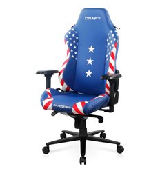 Геймерское кресло DXRacer CRA/D5000/BW Craft Series, экокожа, цвет синий/мультиколор фото 1