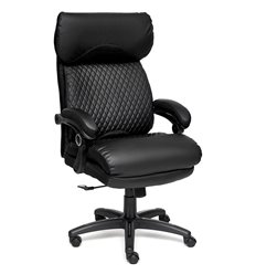 Кресло для руководителя TETCHAIR CHIEF экокожа/ткань, черный, фото 1