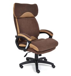 Кресло для руководителя TETCHAIR DUKE флок/ткань, коричневый/бронза фото 1